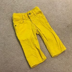Yellow cord pants by Baby Gap